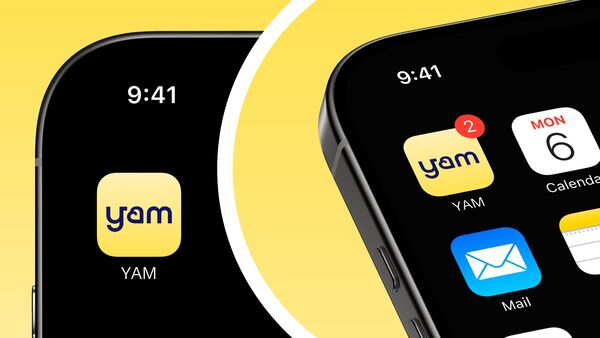 YAM App on iPhone