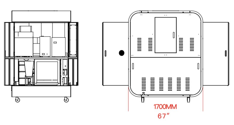YAM C1 Pro 106 - Front and Side View